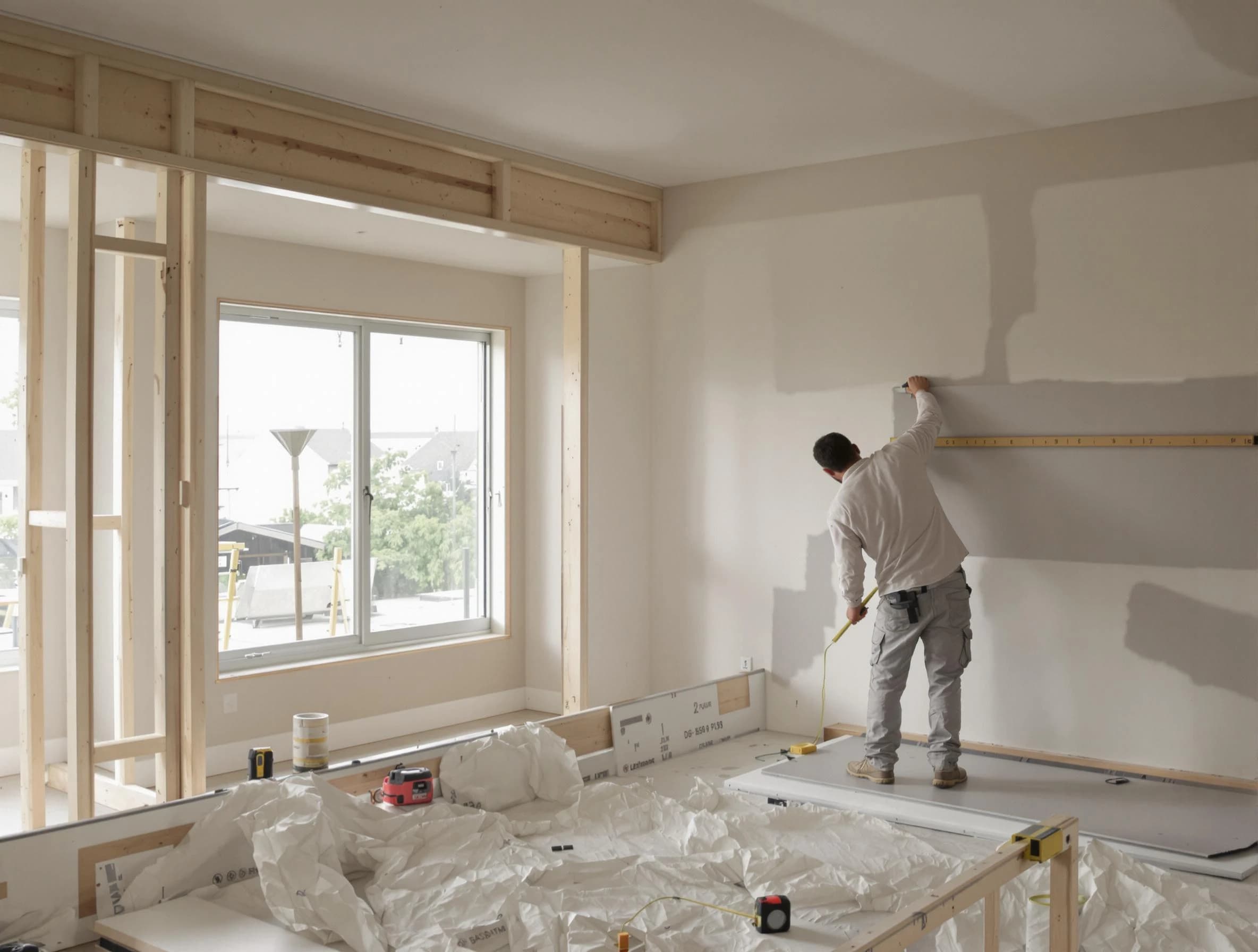 North Royalton House Painters installing new drywall in North Royalton, OH