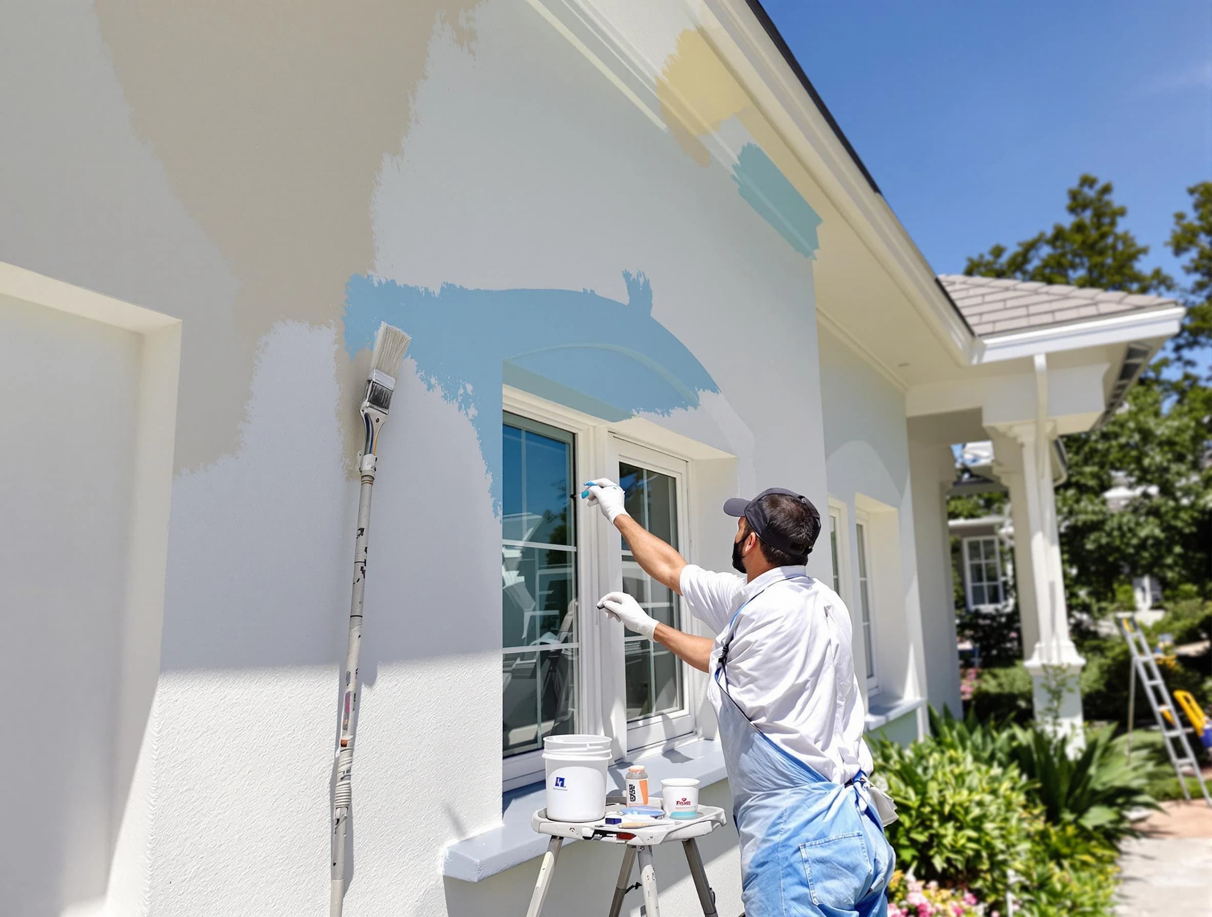 North Royalton House Painters professional painting the exterior of a house in North Royalton, OH