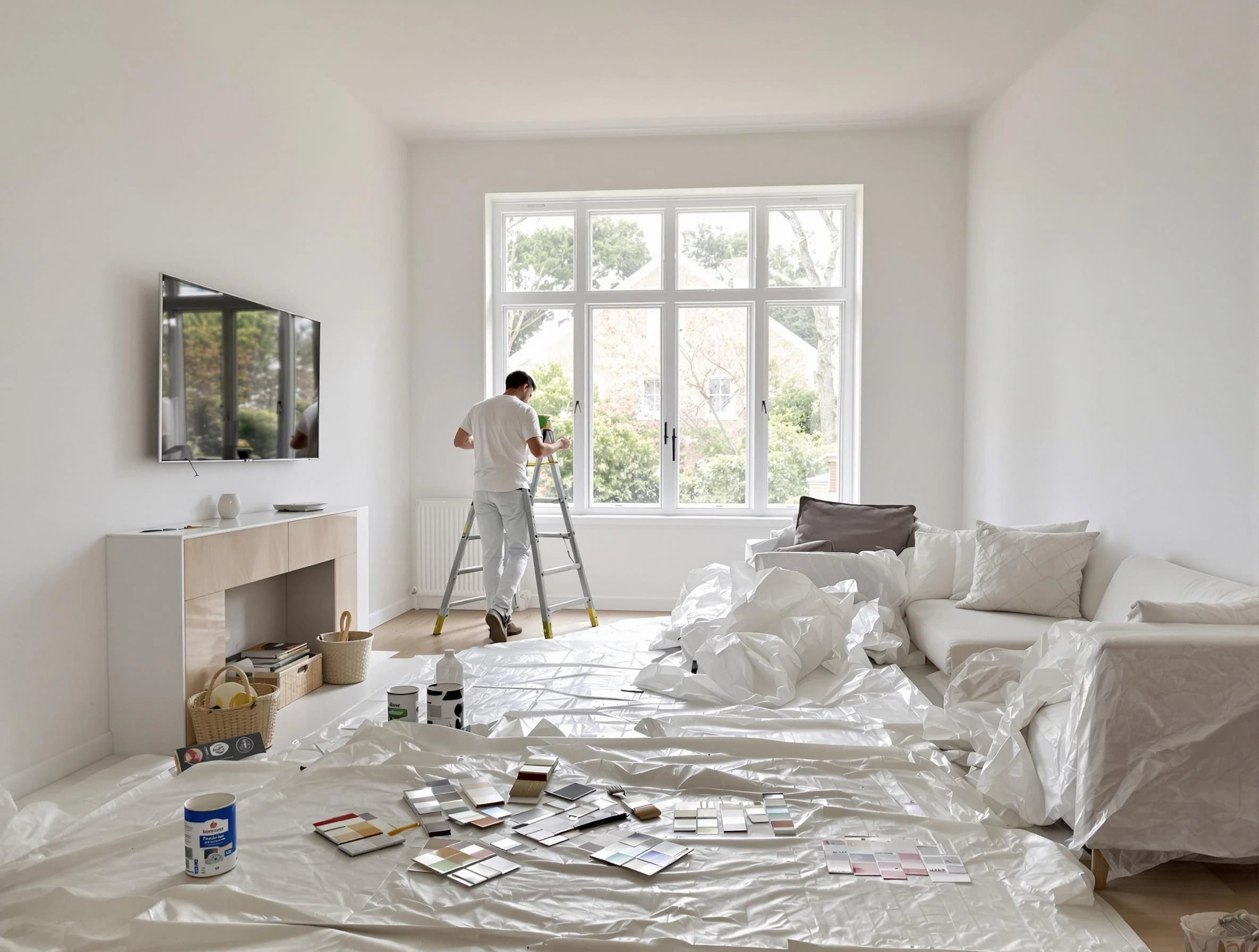 North Royalton House Painters professional applying interior paint in North Royalton, OH