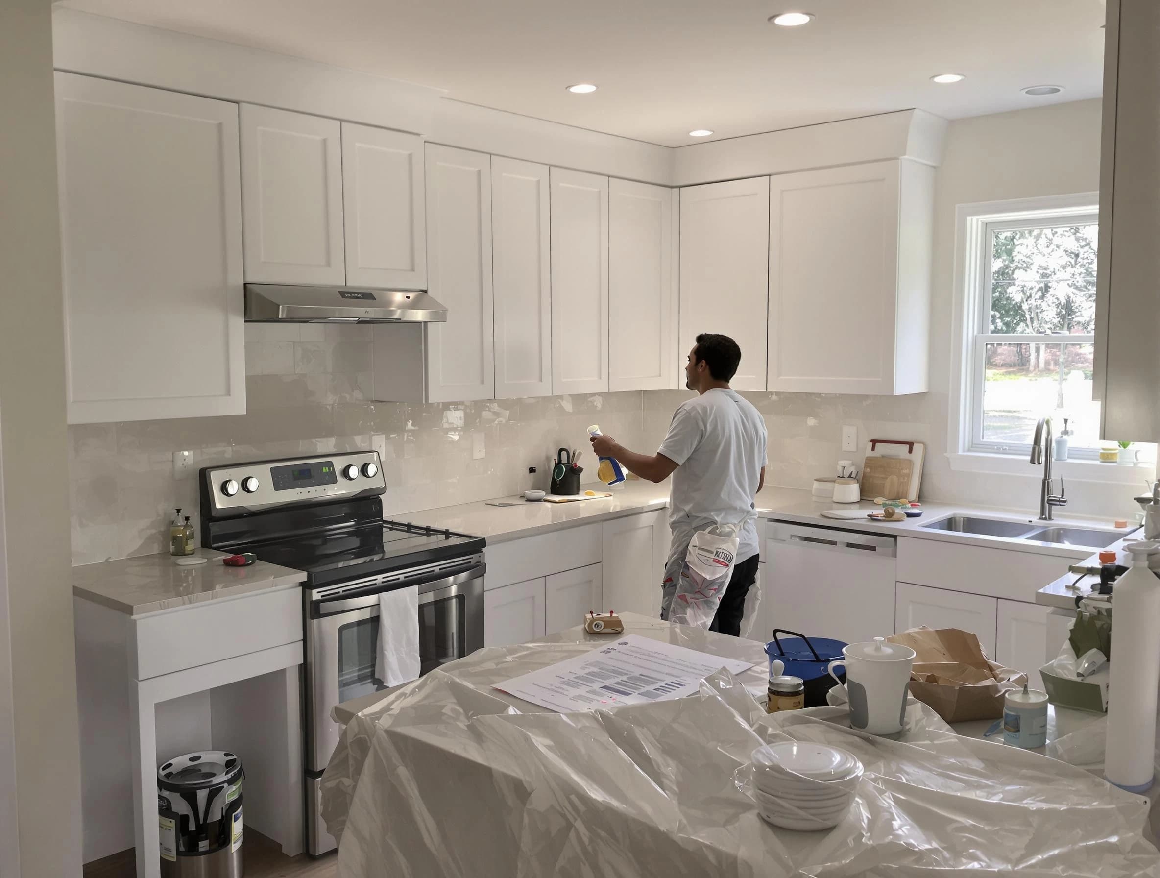 North Royalton House Painters performing detailed kitchen painting in North Royalton