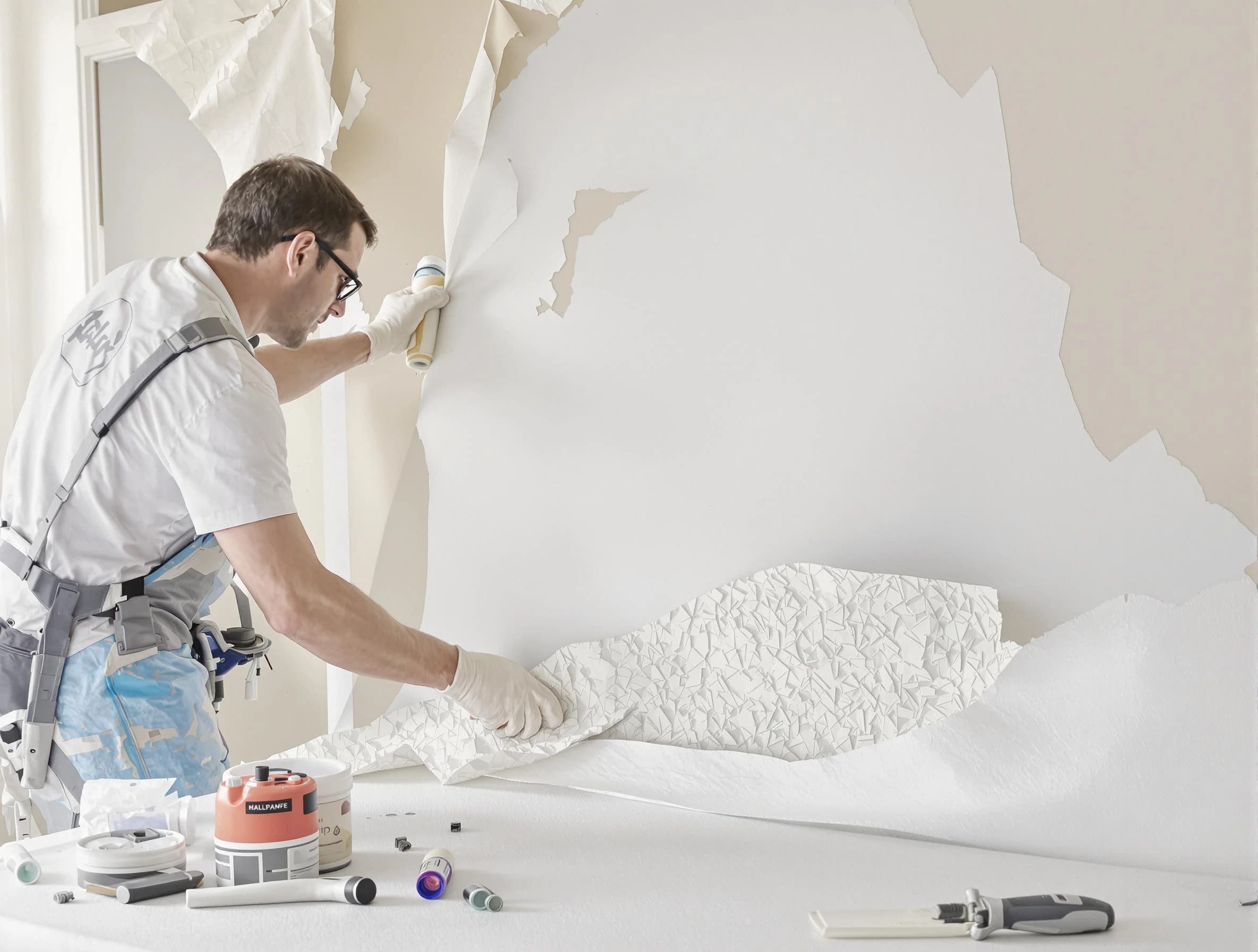 Detailed wallpaper removal and wall prep by North Royalton House Painters in North Royalton